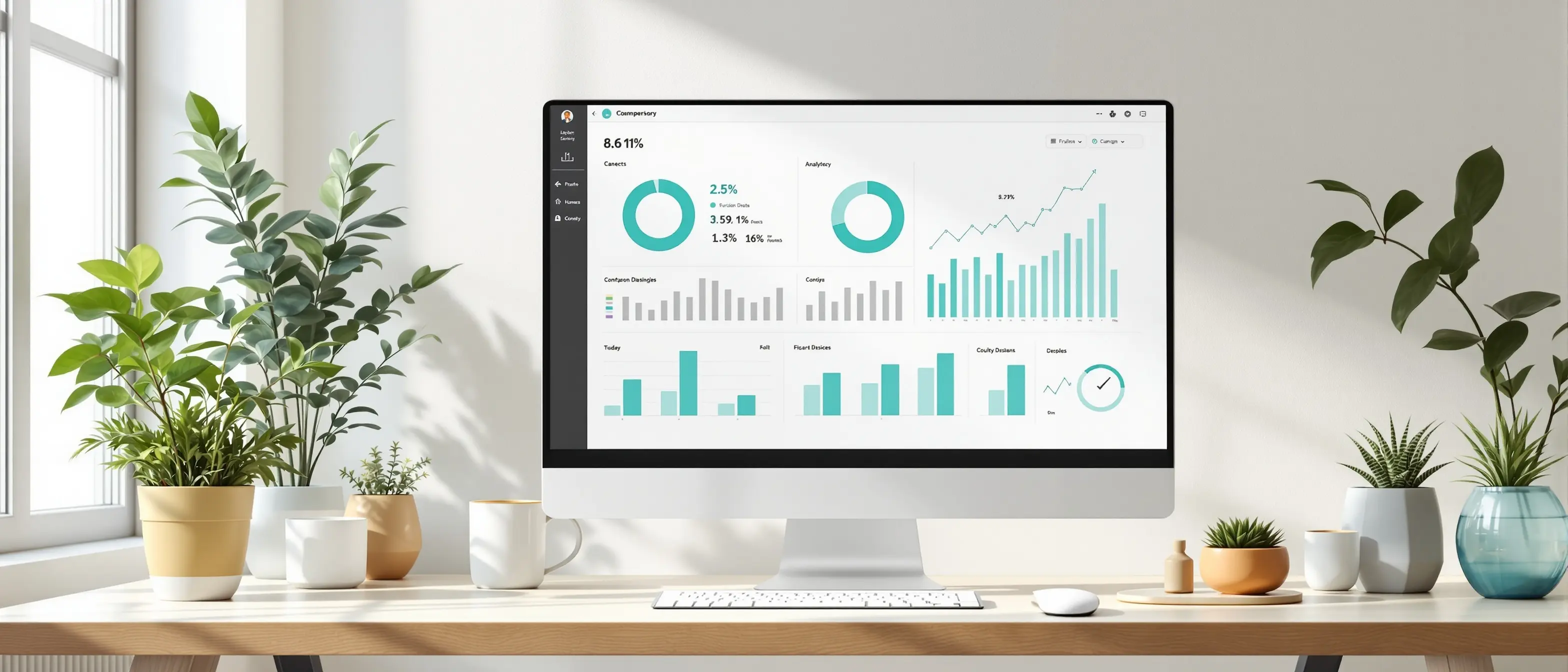 Clean modern analytical workspace with data charts and pricing comparison graphs on a bright screen representing the GLP-1 telehealth market report