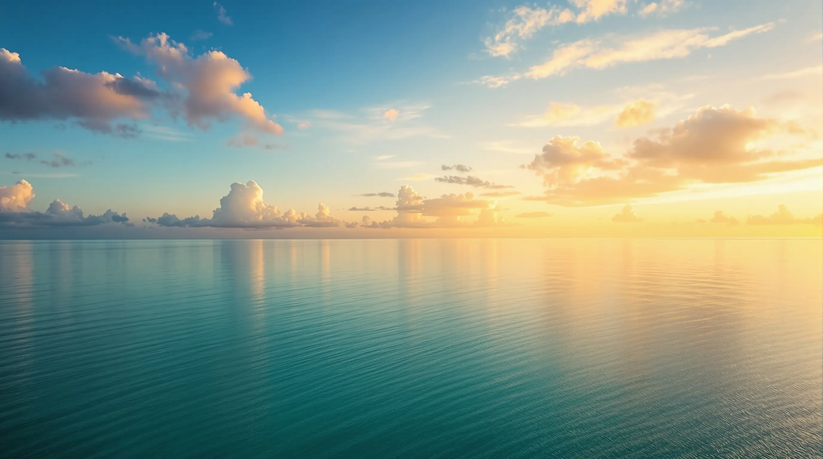 Aerial view of calm Gulf Coast ocean water at golden hour — Open Water Rx telehealth platform