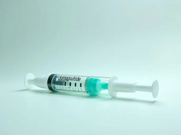 Compounded semaglutide injection pen on a clean clinical surface — GLP-1 weight loss medication
