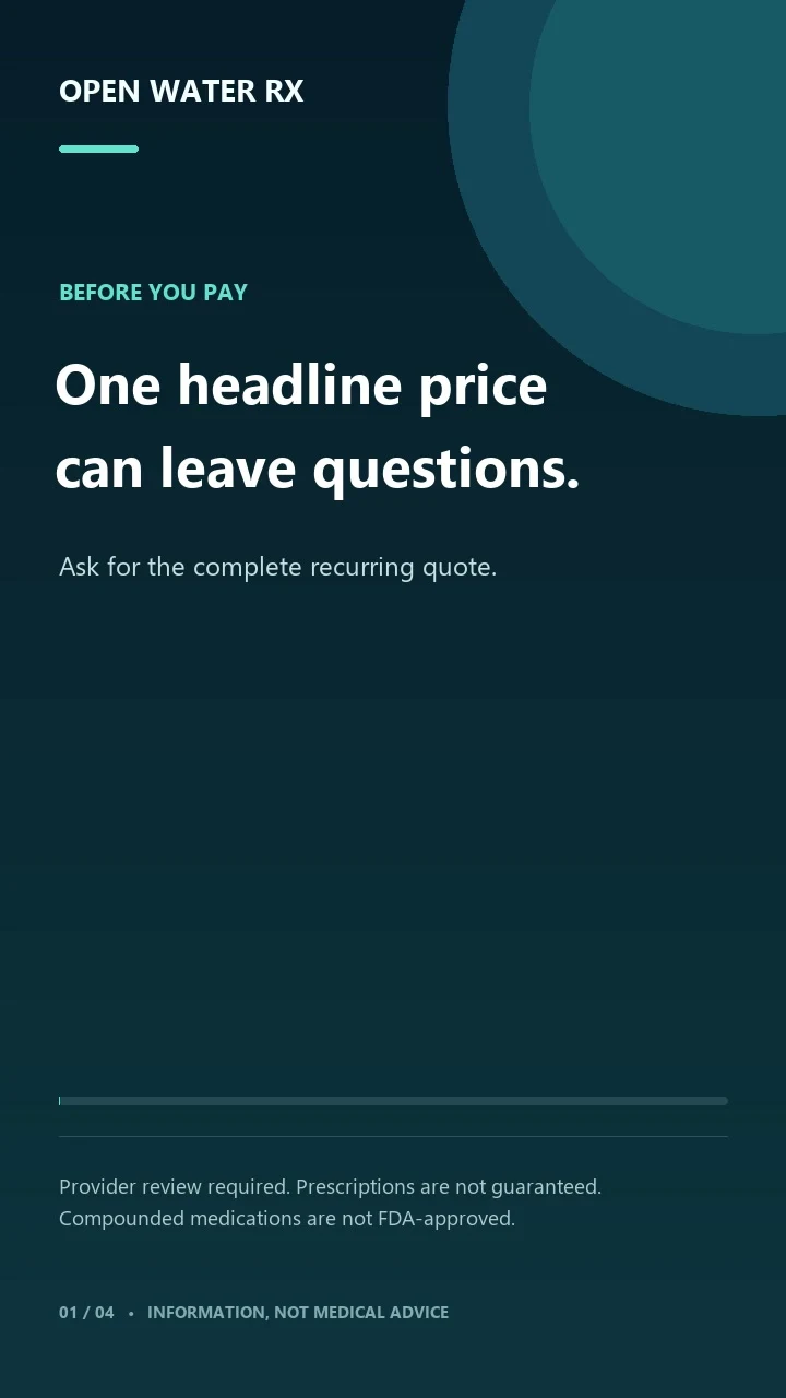 Title card from the 24-second guide on comparing GLP-1 quotes